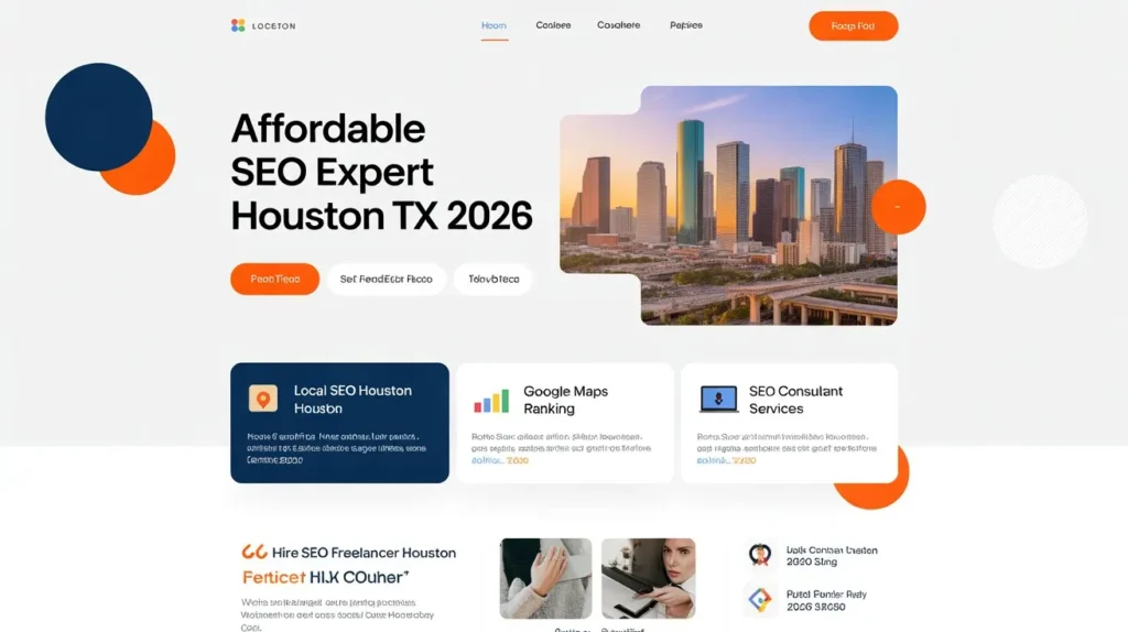 Houston Small Business SEO: What $900/Month Gets Your Texas Business in 2026 Affordable SEO expert Houston TX 2026 website homepage design with local SEO and Google Maps ranking services