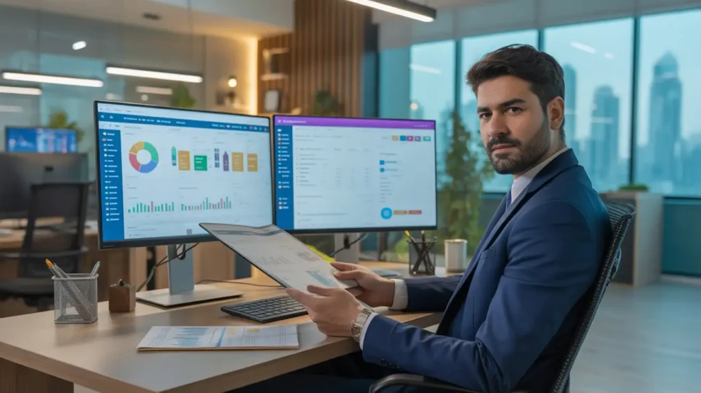 SEO Expert Lahore for Small Business: Stop Losing Clients to Competitors in 2026 SEO expert in Lahore analyzing website performance dashboard for small business growth